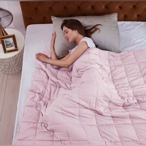 Weighted Blanket for Adults (15lbs, 60"x80") pink-New